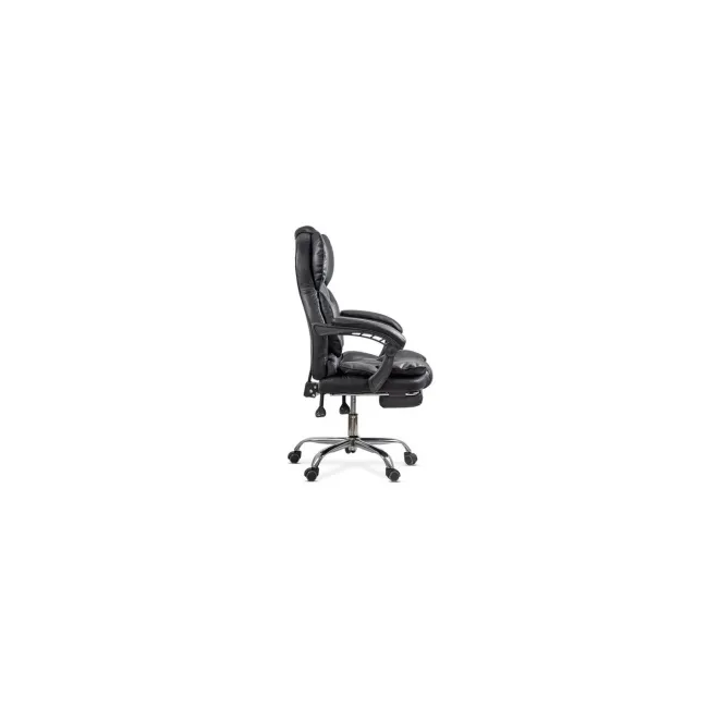 Scaun directorial off412, piele ecologica, mecanism asincron, robust, suport picioare retractabil, 120 kg drm10583