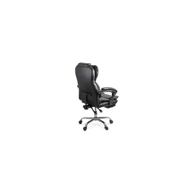 Scaun directorial off412, piele ecologica, mecanism asincron, robust, suport picioare retractabil, 120 kg drm10583