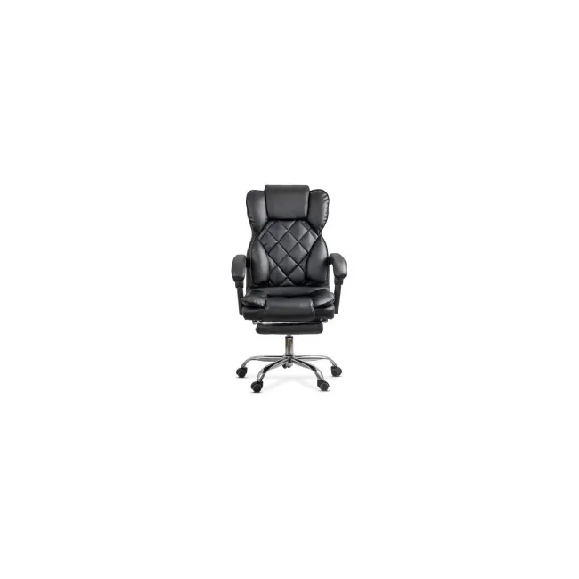 Scaun directorial off412, piele ecologica, mecanism asincron, robust, suport picioare retractabil, 120 kg drm10583