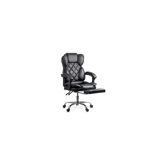 Scaun directorial off412, piele ecologica, mecanism asincron, robust, suport picioare retractabil, 120 kg drm10583