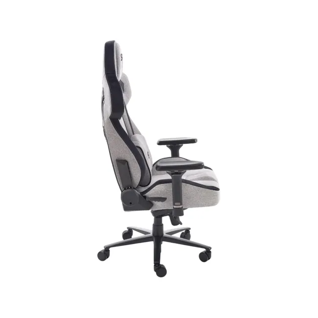 Scaun directorial pentru gaming hm alister, stofa, robust, cadru metalic, cotiere reglabile, multiblock,100 kg, gri drm10403