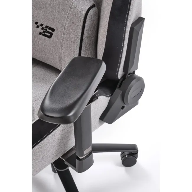 Scaun directorial pentru gaming hm alister, stofa, robust, cadru metalic, cotiere reglabile, multiblock,100 kg, gri drm10403