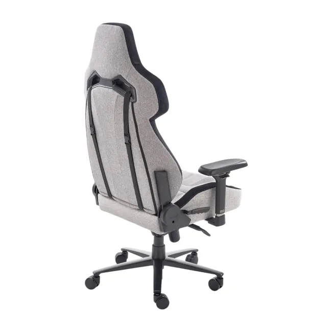 Scaun directorial pentru gaming hm alister, stofa, robust, cadru metalic, cotiere reglabile, multiblock,100 kg, gri drm10403