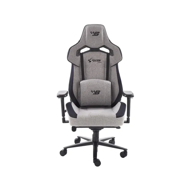 Scaun directorial pentru gaming hm alister, stofa, robust, cadru metalic, cotiere reglabile, multiblock,100 kg, gri drm10403