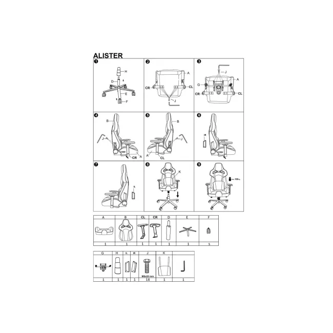 Scaun directorial pentru gaming hm alister, stofa, robust, cadru metalic, cotiere reglabile, multiblock,100 kg, gri drm10403
