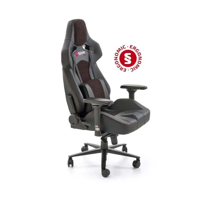 Scaun directorial pentru gaming hm baldur, piele ecologica, cadru metalic, cotiere reglabile, multiblock,100 kg, negru drm10404