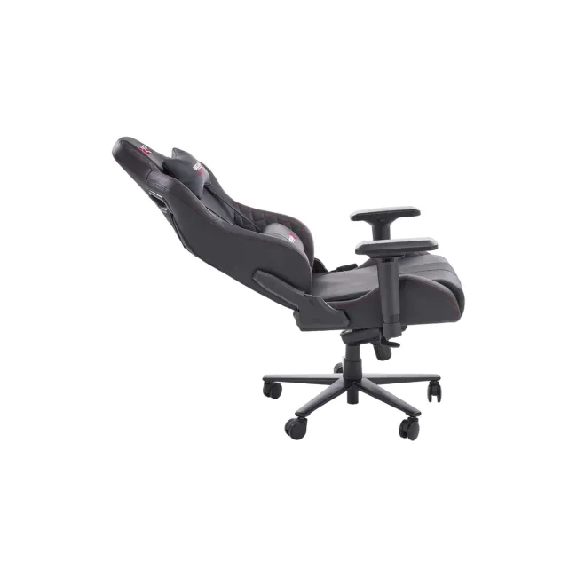 Scaun directorial pentru gaming hm chavez, piele ecologica, cadru metalic, cotiere reglabile, multiblock, perne lombare,100 kg, negru drm10405