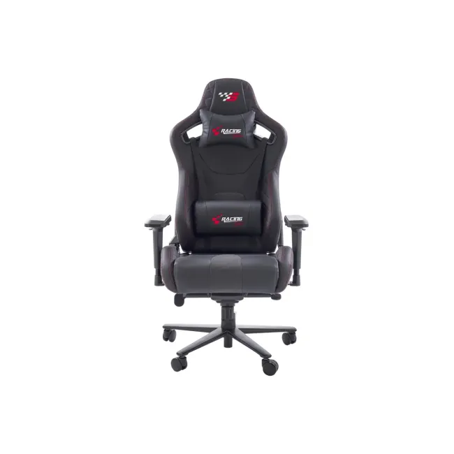 Scaun directorial pentru gaming hm chavez, piele ecologica, cadru metalic, cotiere reglabile, multiblock, perne lombare,100 kg, negru drm10405