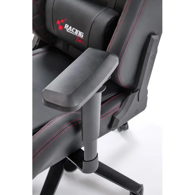 Scaun directorial pentru gaming hm chavez, piele ecologica, cadru metalic, cotiere reglabile, multiblock, perne lombare,100 kg, negru drm10405