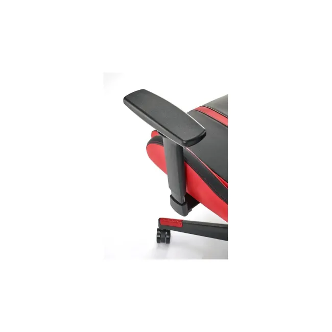 Scaun directorial pentru gaming hm nitro, piele ecologica/stofa, cotiere reglabile, multiblock, ergonomic,120 kg, negru/rosu drm10407