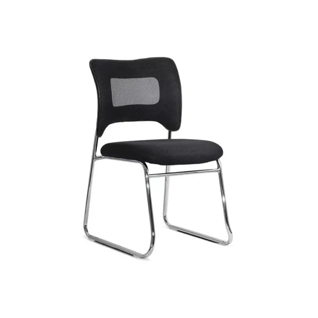Scaun vizitator hrc 613f, tip sanie, ergonomic, mesh, cadru metalic cromat, 120 kg drm10570