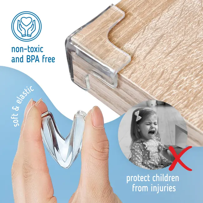 Set 12 Coltare din Silicon pentru colturi, forma T, fixare cu adeziv puternic Tesa, fara urme, Sipo EKDSBS-EC55T