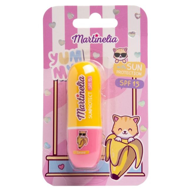 Set 12 bucati balsam de buze cu SPF 15 pentru copii, 68025, 3.5 g  Martinelia,