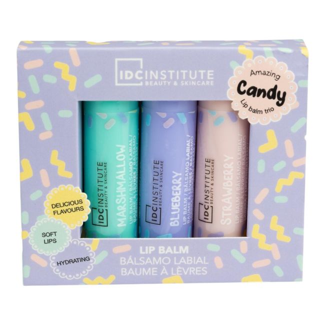 Set 3 balsam buze Candy, 3x3.5 g, 26027, IDC Institute