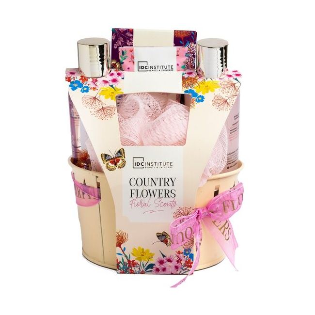 Set 5 produse de ingrijire corporala Country Flowers Bucket, 56234, IDC Institute