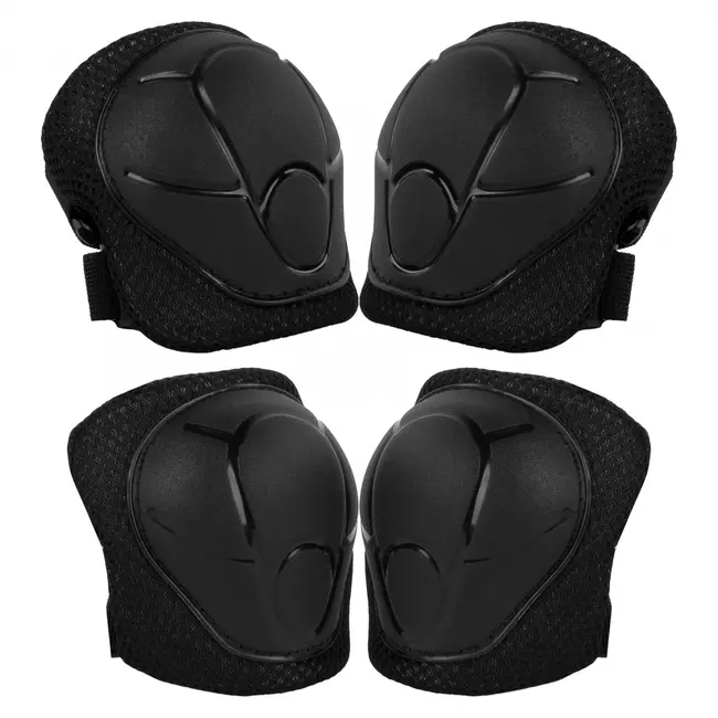 Set De Protectie Kidwell Trix, Genunchiere, Cotiere Si Palme, Marime M, 25-50 Kg, Black Pjbzeoctri01a2