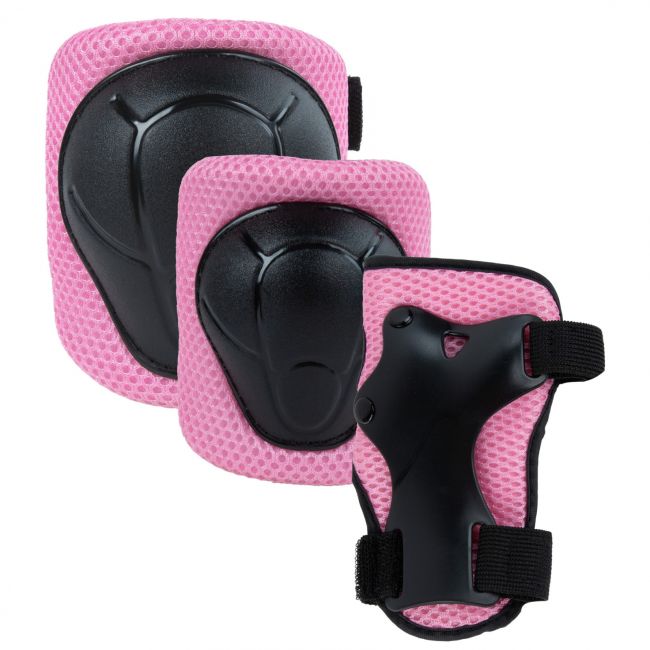 Set De Protectie Kidwell Trix, Genunchiere, Cotiere Si Palme, Marime M, 25-50 Kg, Pink Pjbzeoctri02a1-7743