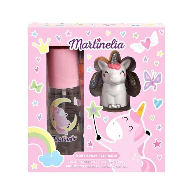 Set body mist si balsam de buze cu aroma de capsuni Mr Sweet Dreams Martinelia 24185PK, 103ml