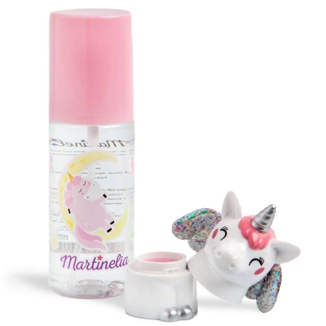 Set body mist si balsam de buze cu aroma de capsuni Mr Sweet Dreams Martinelia 24185PK, 103ml