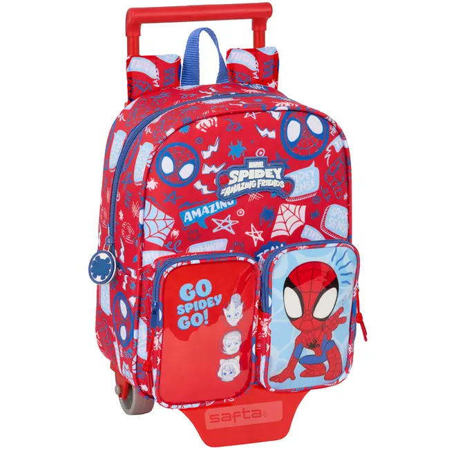 Troler Spidey cu rucsac detasabil, 22x27x10 cm