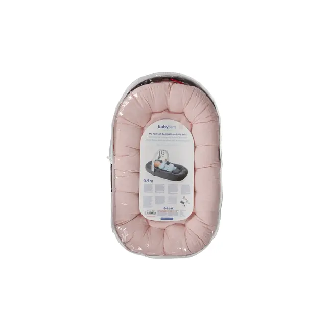 Babynest cu bara de jucarii, BabyJem, somon JEMbj_8783