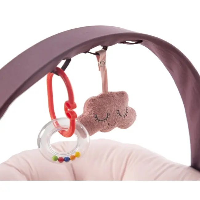 Babynest cu bara de jucarii, BabyJem, somon JEMbj_8783