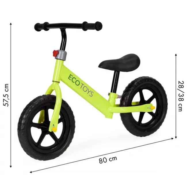 Bicicleta fara pedale cu roti din spuma eva ecotoys jm-763 - verde - resigilat edeedijm-763verde_resigilat