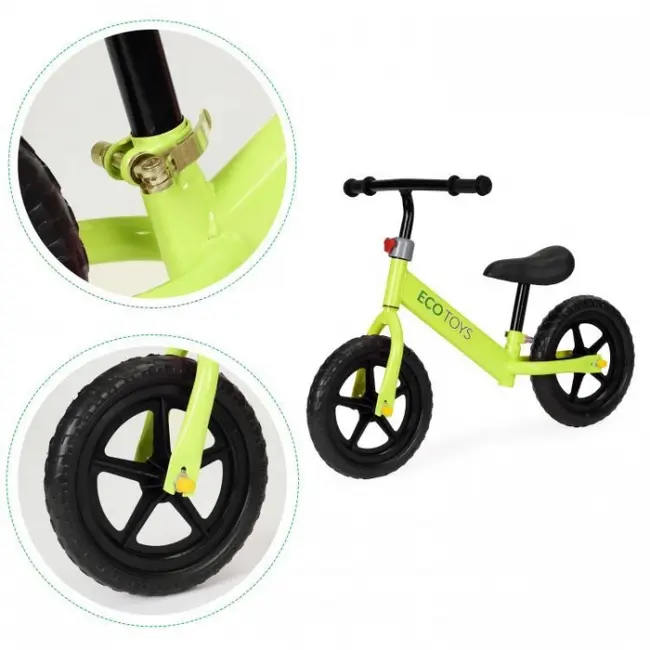 Bicicleta fara pedale cu roti din spuma eva ecotoys jm-763 - verde - resigilat edeedijm-763verde_resigilat