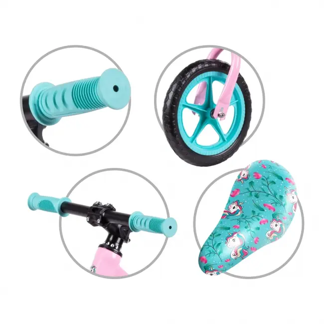 Bicicleta fara pedale cu roti din spuma eva kidwell mundo - unicorn - resigilat edeedirobimun01a1_resigilat