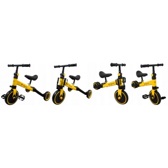 Bicicleta multifunctionala 4 in 1 cu pedale detasabile p8 r-sport - galben - resigilat edeedip8galben_resigilat