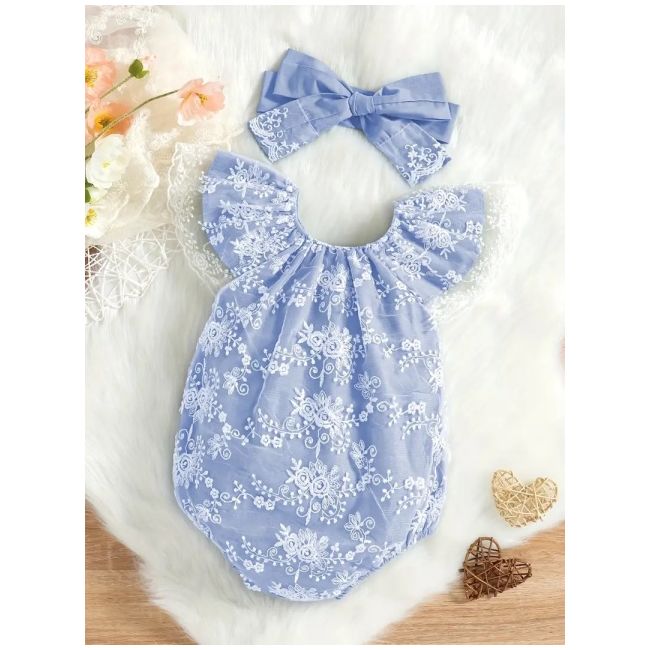 Body elegant cu dantela brodata mdtu143-de