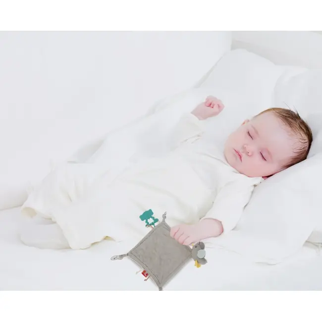 Jucarie dentitie cu paturica pathwork Bird, BabyJem, gri JEMbj_8581