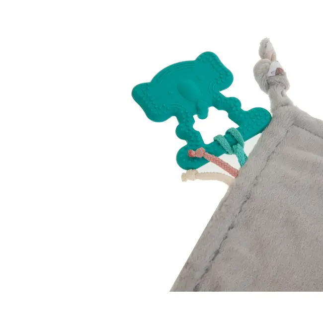 Jucarie dentitie cu paturica pathwork Bird, BabyJem, gri JEMbj_8581