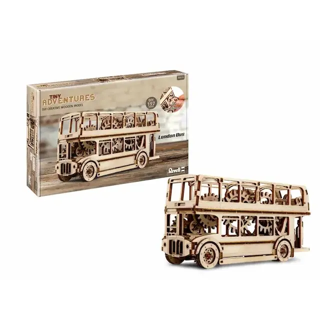 Lume miniaturala de lemn London bus VRNRV00618