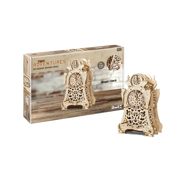 Lume miniaturala de lemn ceas magic VRNRV00616