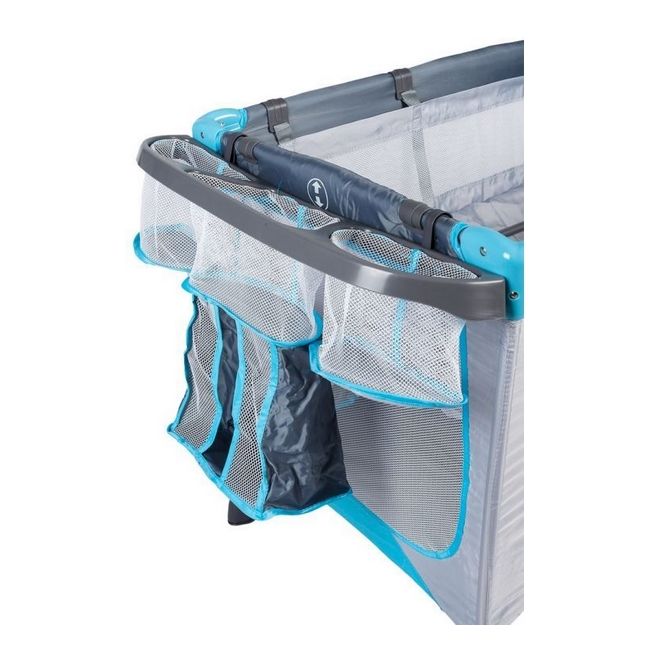 Patut pliabil accesorizat ecotoys - gri - resigilat (husa transport rupta) ede626a_resigilat