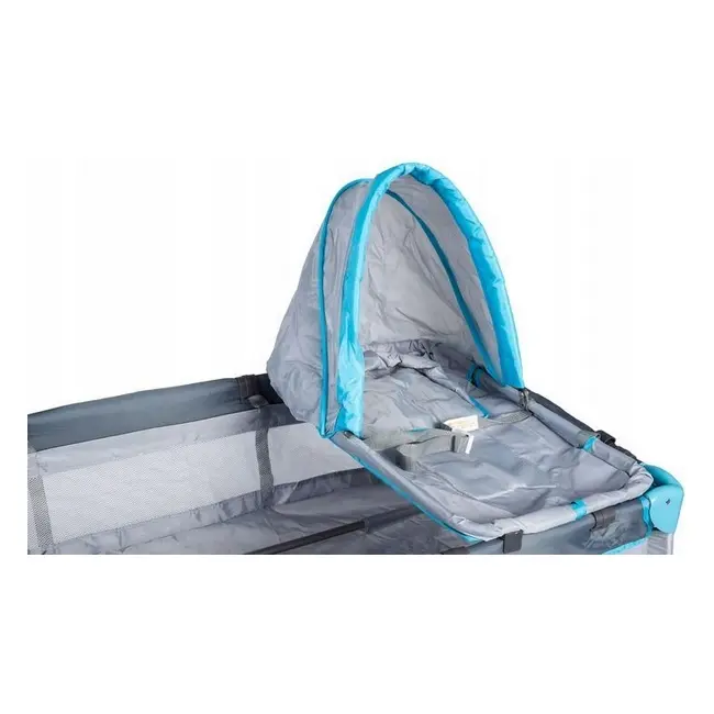 Patut pliabil accesorizat ecotoys - gri - resigilat (husa transport rupta) ede626a_resigilat