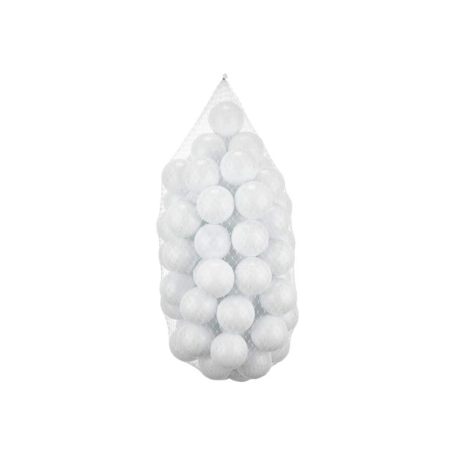 Piscina uscata pliabila cu bile, BabyJem, 30x83 cm, 100 bile albe, verde JEMbj_8622