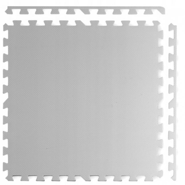 Salteluta de joaca 120 x 120 cm ricokids 7480 - alb - gri - resigilat (unul dintre cele patru elemente este taiat) edeedi7480_resigilat