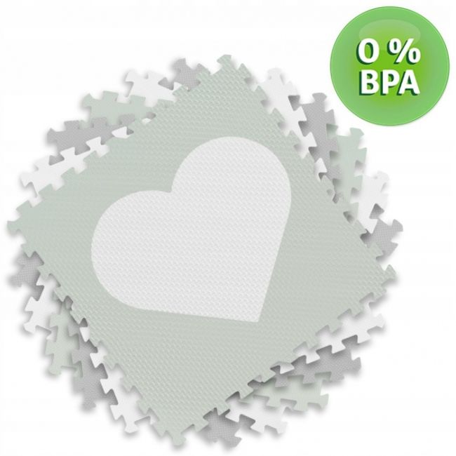 Salteluta de joaca 150 x 150 cm ricokids 7505 - gri - mint - resigilat edeedi7505_resigilat