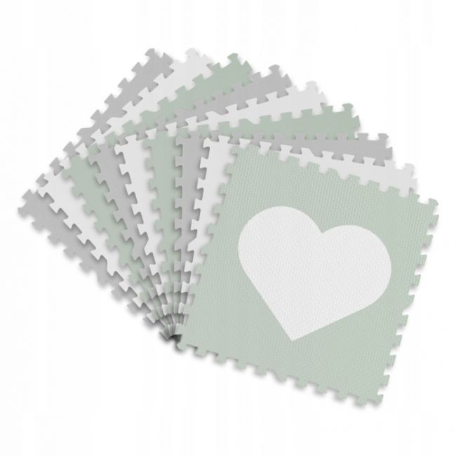 Salteluta de joaca 150 x 150 cm ricokids 7505 - gri - mint - resigilat edeedi7505_resigilat