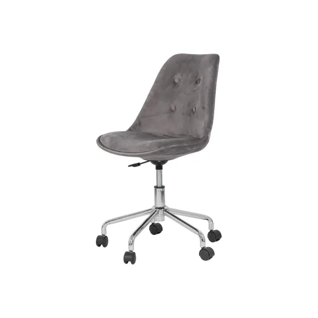 Scaun birou copii OFF 333, ergonomic, catifea, inaltime reglabila, baza cromata, pivotant, 80 kg DRM9027