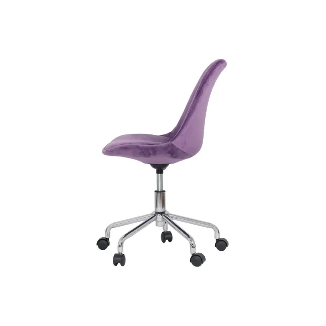 Scaun birou copii OFF 333, ergonomic, catifea, inaltime reglabila, baza cromata, pivotant, 80 kg DRM9027