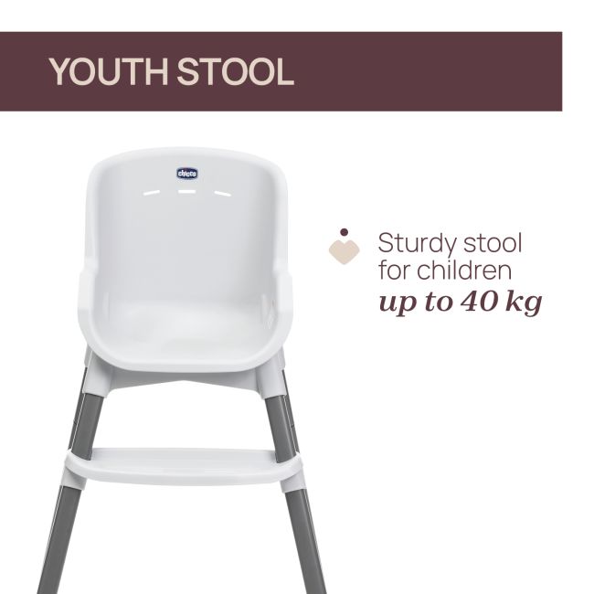 Scaun de masa Chicco evolutiv 3 in 1 Polly Zest, Moon Grey (Gri), 6luni+ CHC8717077-8