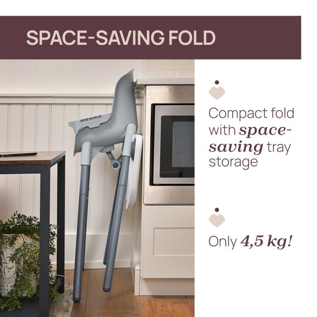 Scaun de masa Chicco evolutiv 3 in 1 Polly Zest, Moon Grey (Gri), 6luni+ CHC8717077-8
