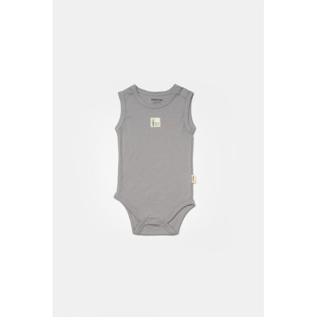 Set 2 body-uri fara maneci Bamboo, bleu, BabyCosy, 50% bambus+50% bumbac (Marime: 9-12 luni) JEMBC-CSYB9014-9