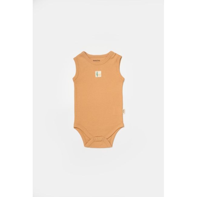 Set 2 body-uri fara maneci Bamboo, galben, BabyCosy, 50% bambus+50% bumbac (Marime: 9-12 luni) JEMBC-CSYB9013-9