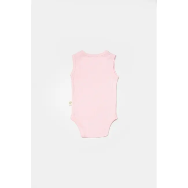 Set 2 body-uri fara maneci Bamboo, roz, BabyCosy, 50% bambus+50% bumbac (Marime: 18-24 Luni) JEMBC-CSYB9012-18