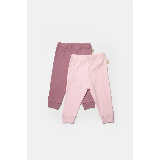 Set 2 pantaloni Bamboo, roz, BabyCosy, 50%bumbac+50% bambus (Marime: 6-9 luni) JEMBC-CSYB9030-6