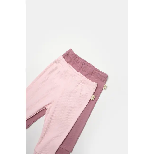 Set 2 pantaloni Bamboo, roz, BabyCosy, 50%bumbac+50% bambus (Marime: 6-9 luni) JEMBC-CSYB9030-6